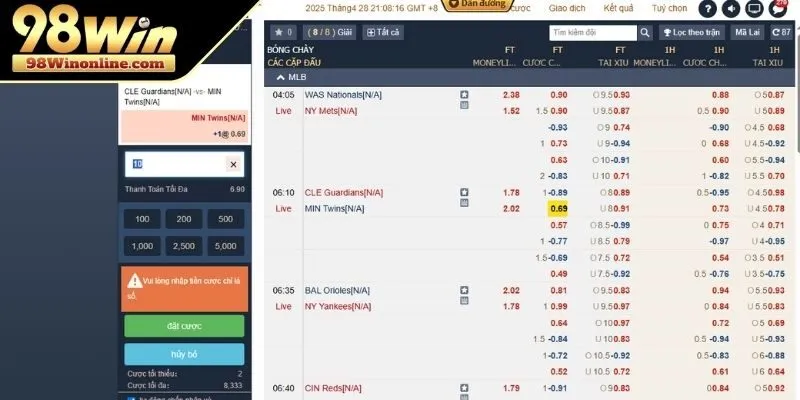 Tham gia cá độ bóng chày