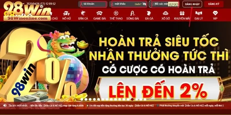 Hướng dẫn chi tiết các bước đăng nhập 98WIN