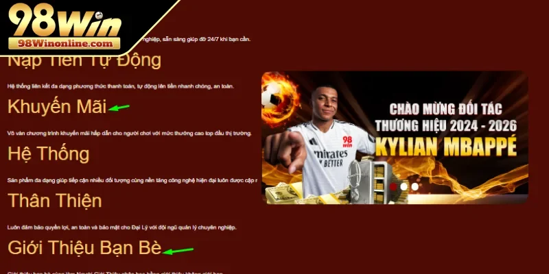 Tìm hiểu khuyến mãi giới thiệu 98WIN