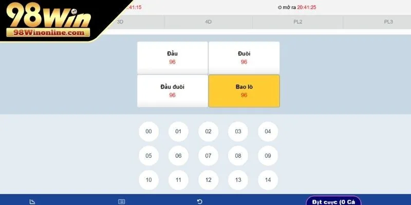 Cược bao lô với tỷ lệ thưởng cao